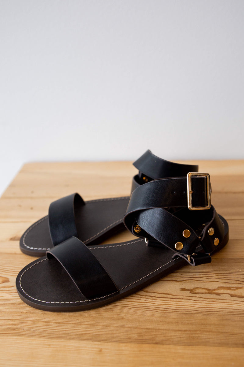 mode, norman studded ankle wrap sandal