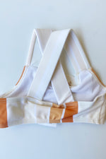 mode, retro stripe cross-back bikini