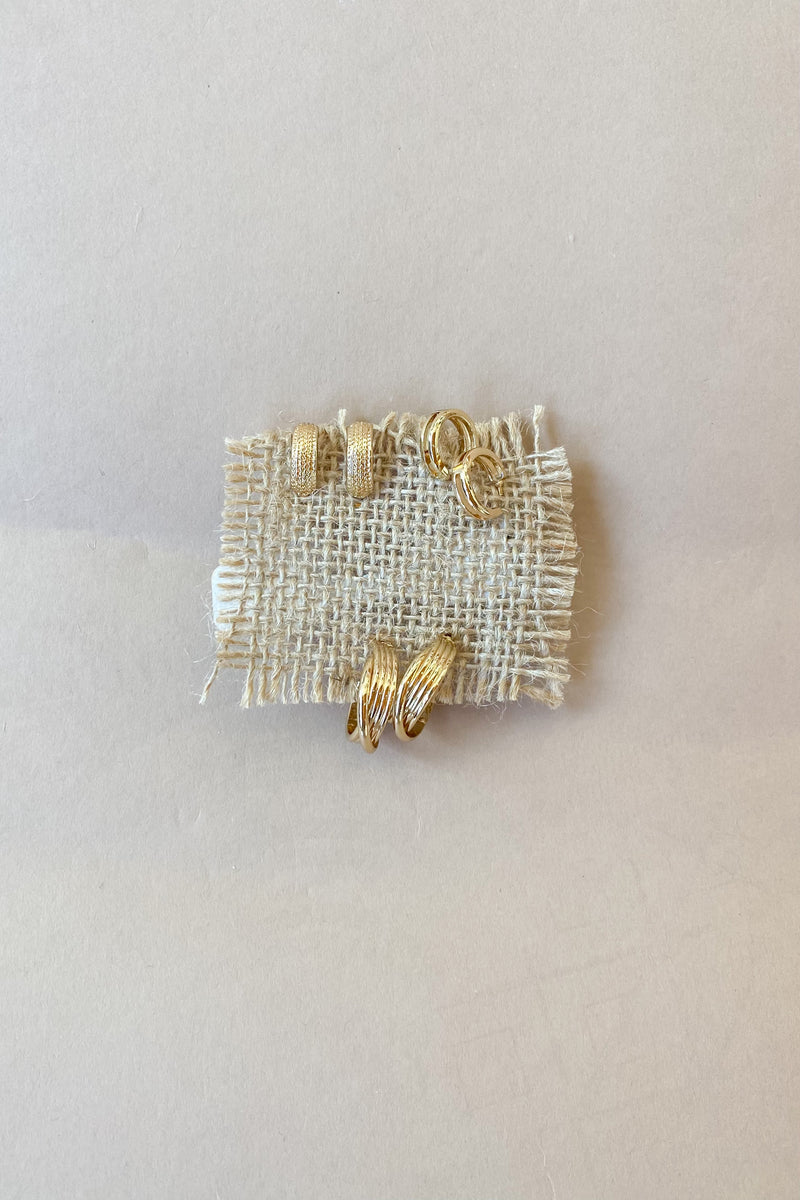 mode, sadie gold hoops set