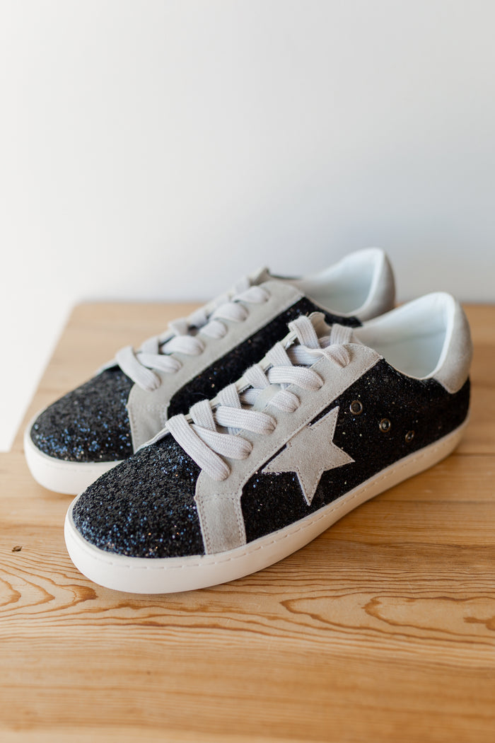 mode, clap along glitter sneaker