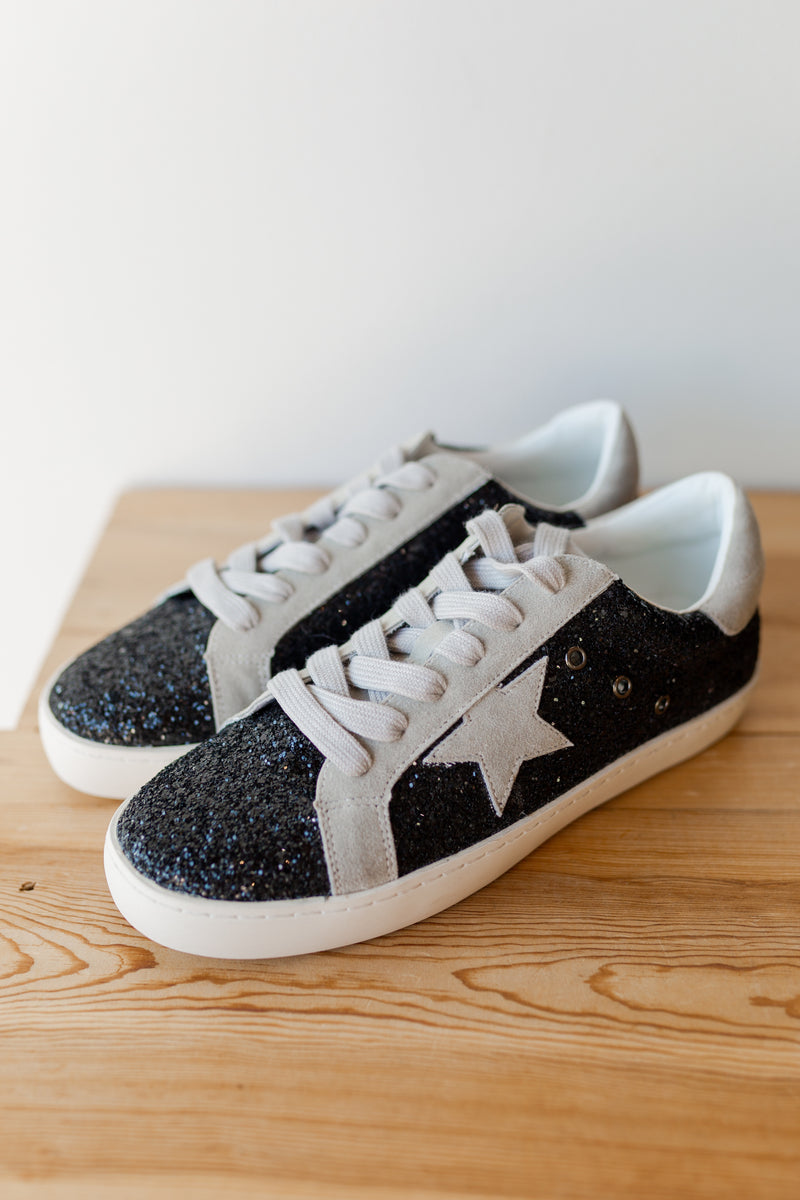 mode, clap along glitter sneaker