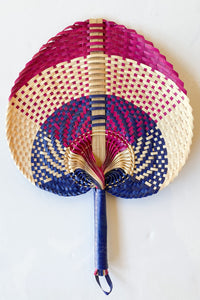 mode, woven straw fan small