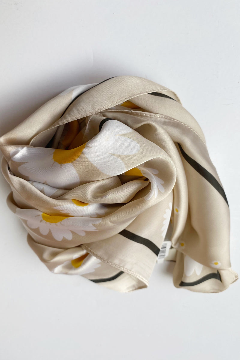mode, floral silk bandana