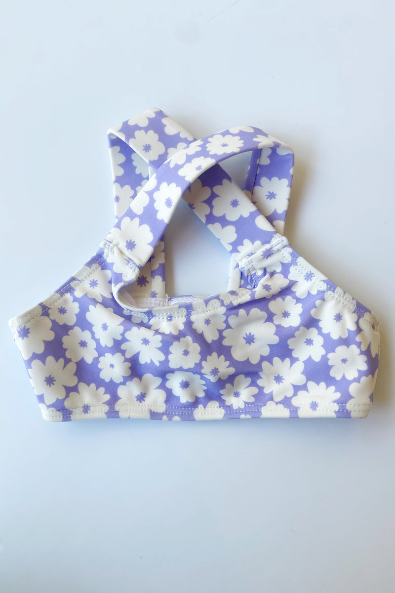 mode, floral cross back bikini