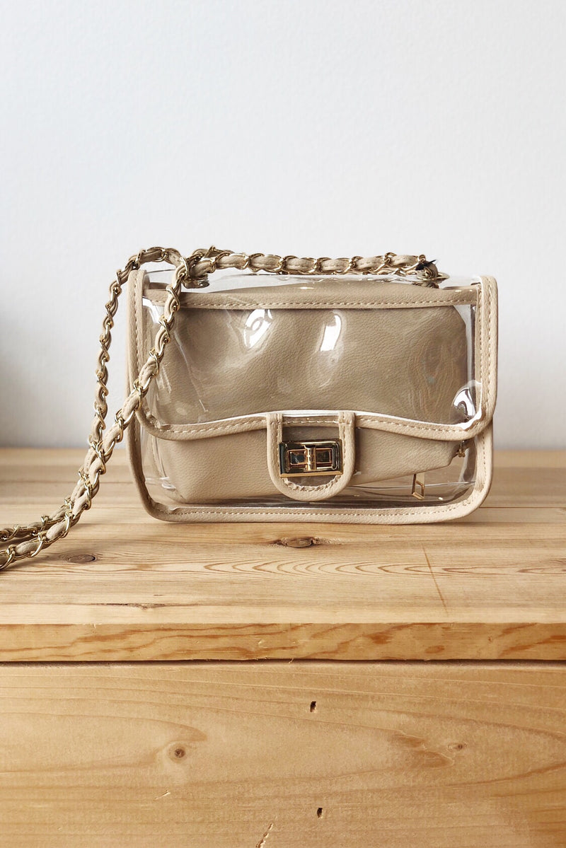 mode, clear bag w/ chain