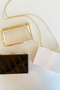 mode, acrylic box clutch