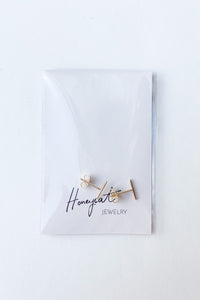 mode, skinny midi crystal bar earrings