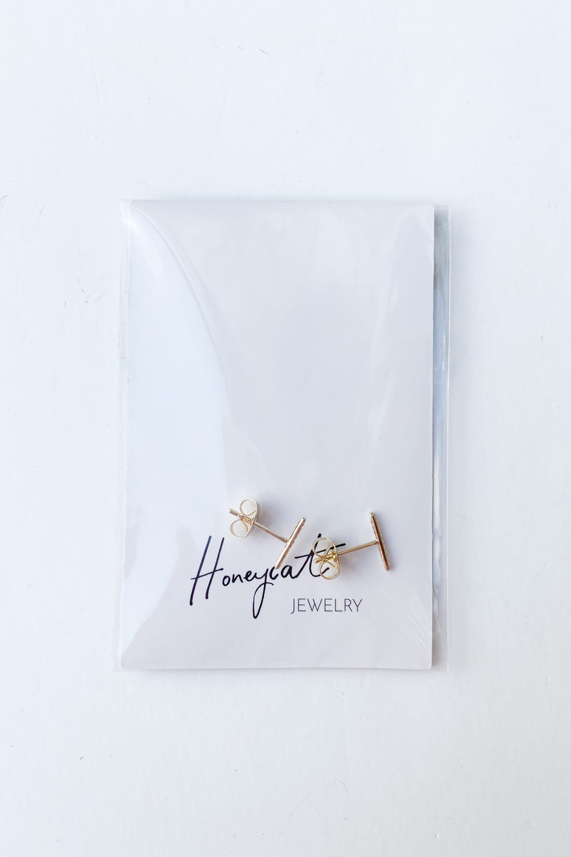 mode, skinny midi crystal bar earrings
