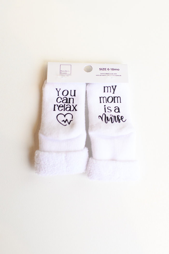 mode, my mom is a nurse socks