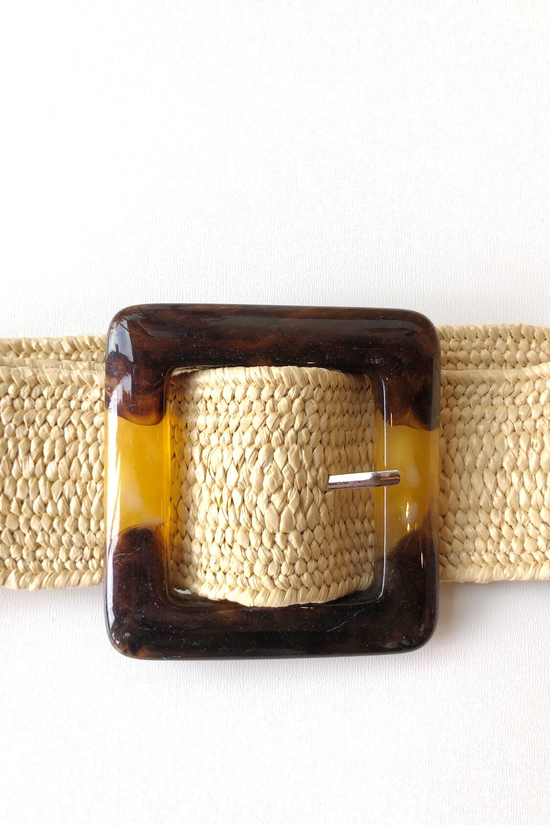 mode, woven belt + tort square buckle