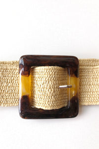 mode, woven belt + tort square buckle