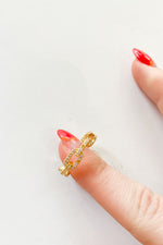 mode, Gold Chain Link Adjustable Ring