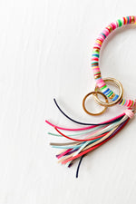 mode, boho key ring bracelet