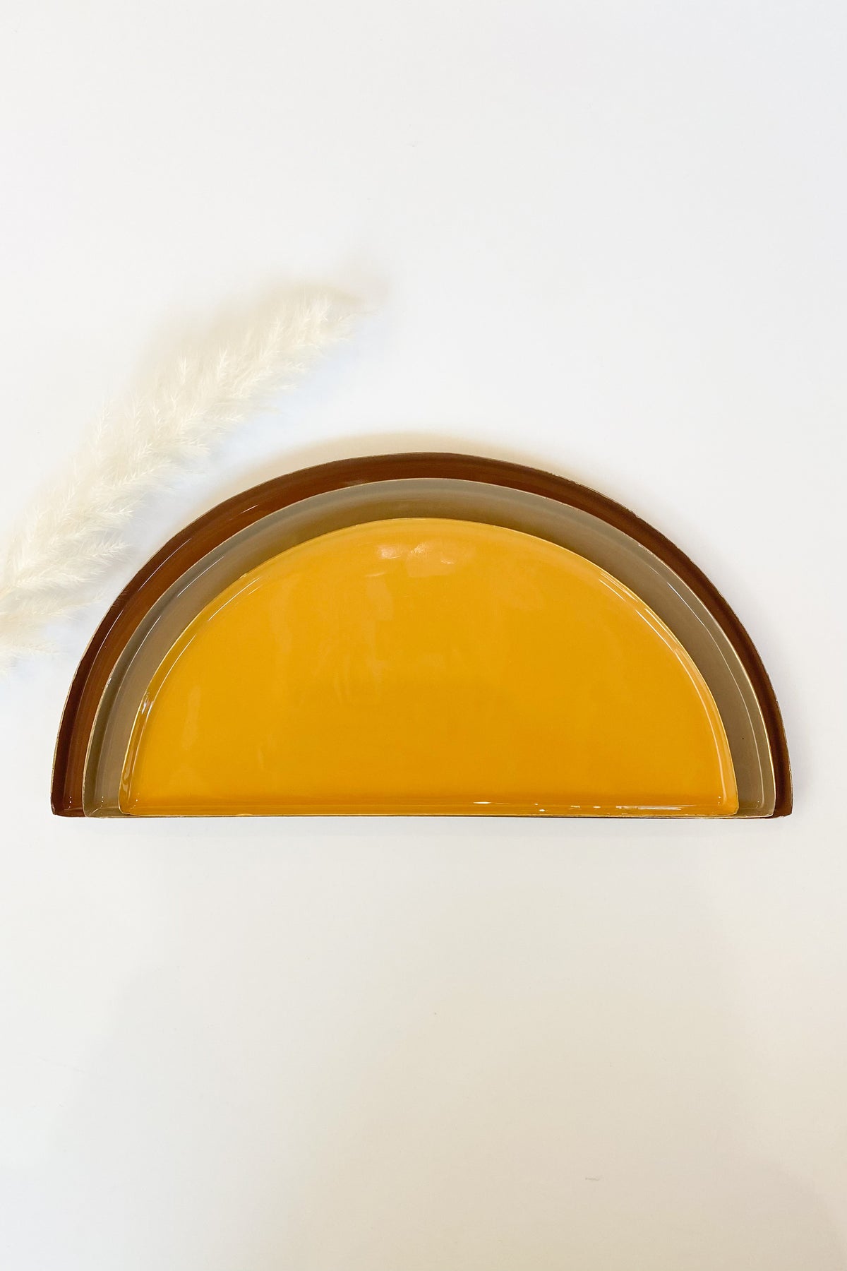 mode, enameled metal tray set of 3