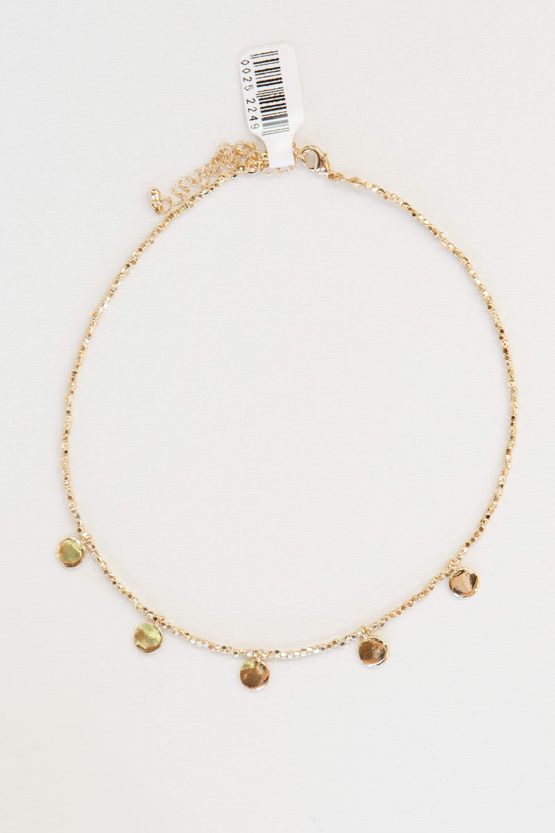 mode, gold disc choker