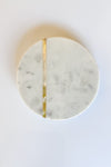 marble coasters with metal inlay, set of 4