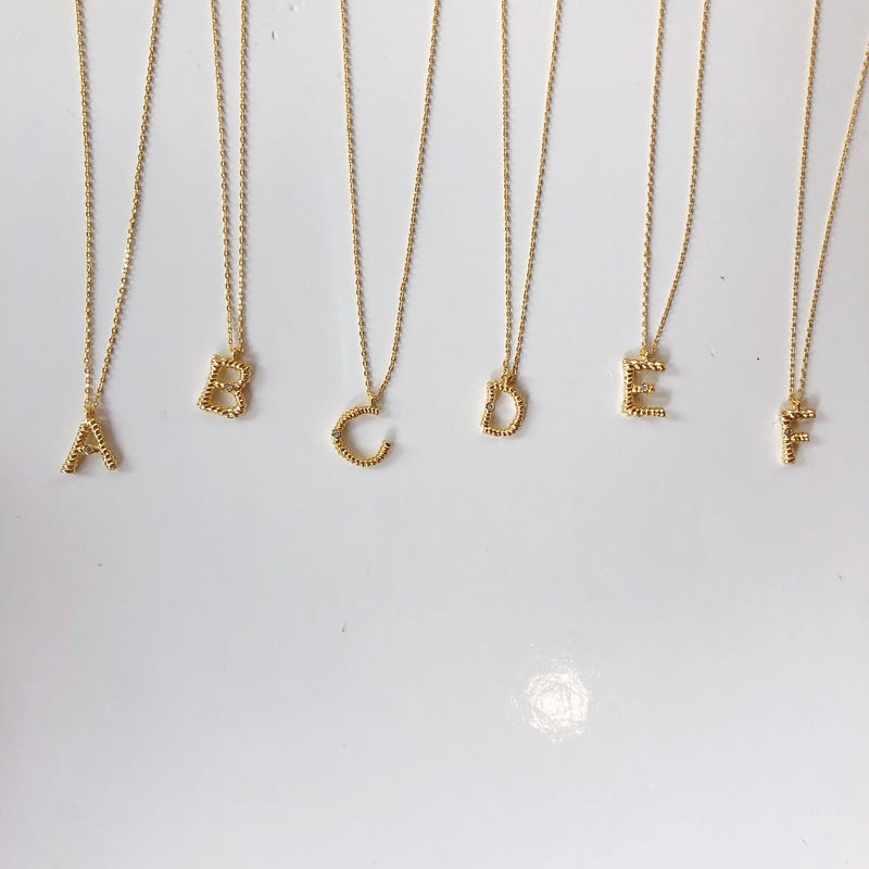 mode, sticks n stones initial necklace