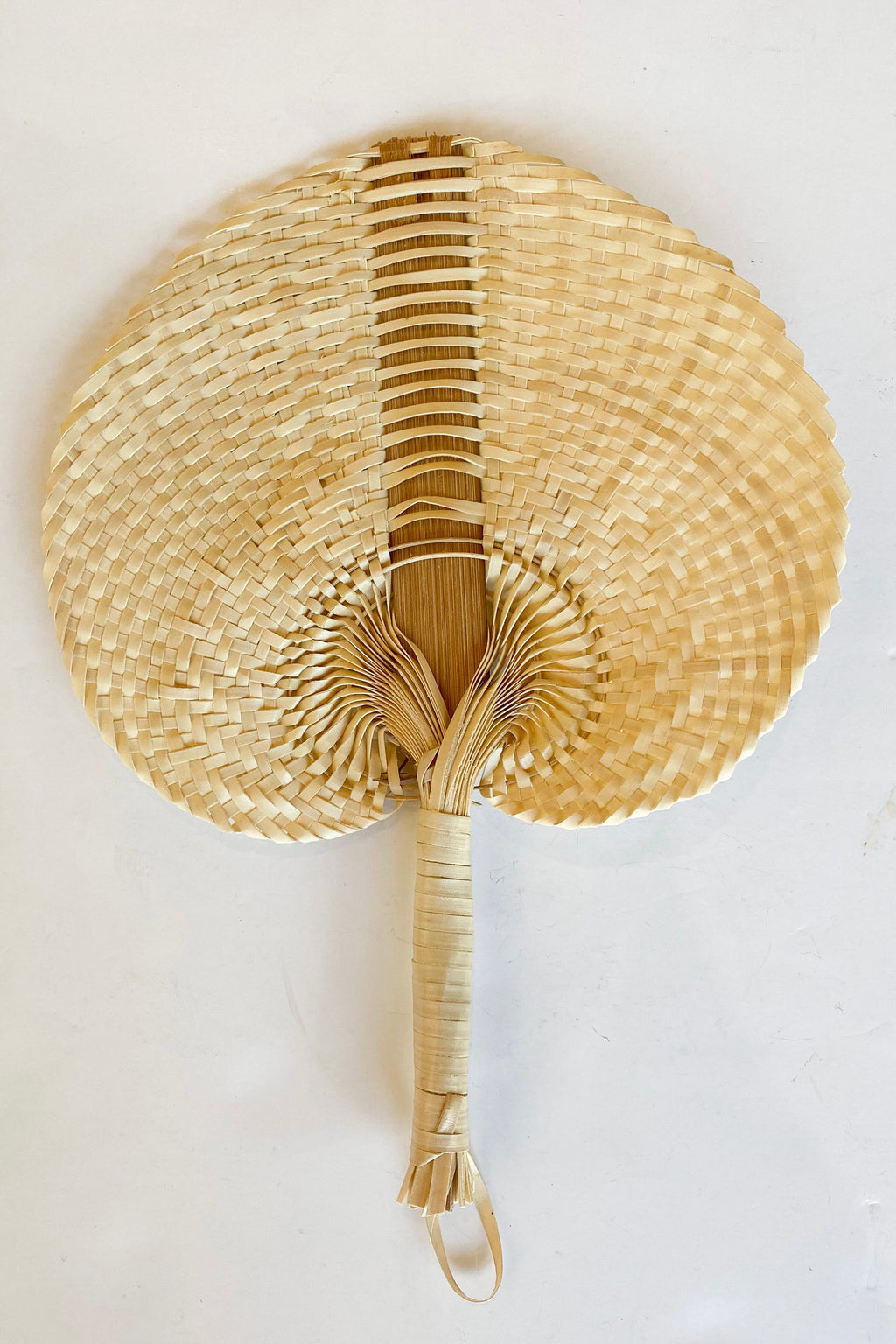 mode, woven straw fan small