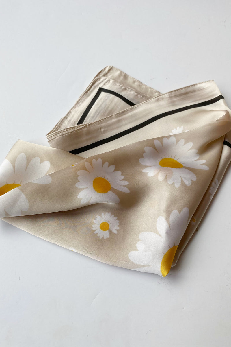 mode, floral silk bandana