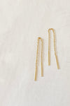 mode, threader dainty drop earrings