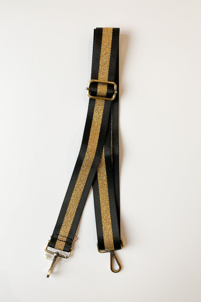 mode, gold stripe guitar strap