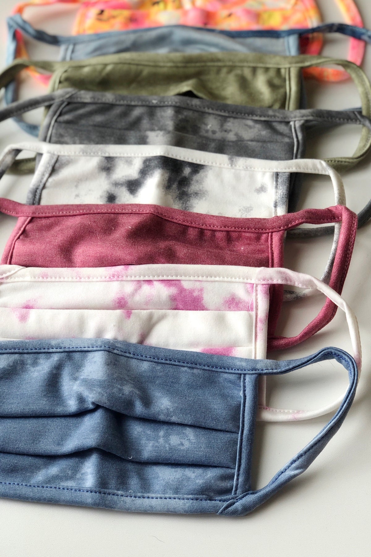 mode, trifold tie dye mask