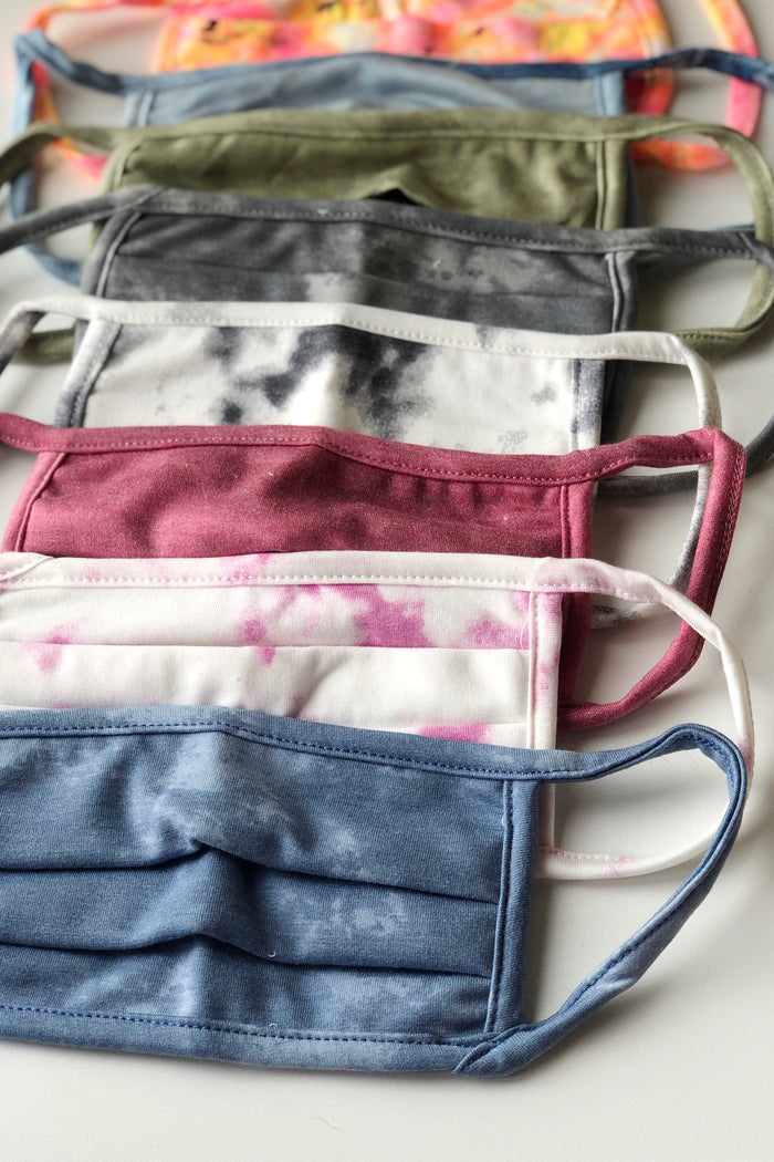 mode, trifold tie dye mask