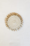 mode, rattan coaster with shells
