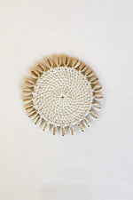 mode, rattan coaster with shells