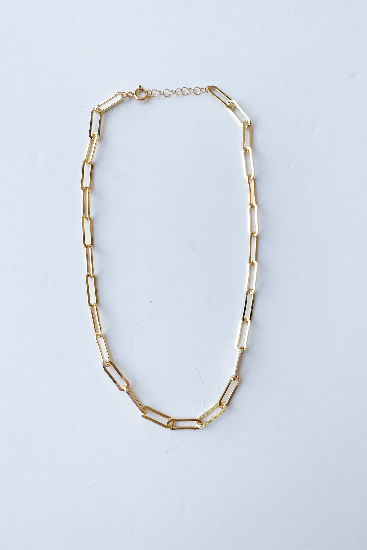 mode, large lily link necklace