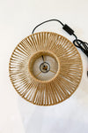 mode, table top woven lamp