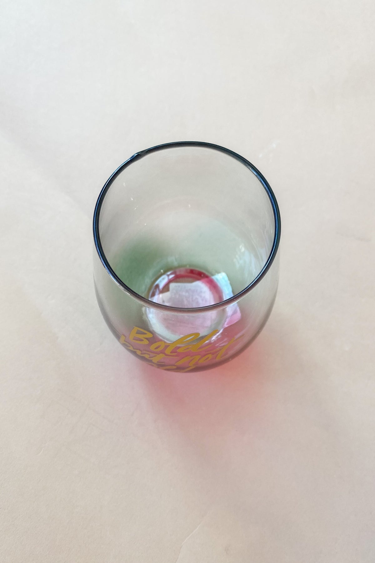 mode, bold but not old stemless glass