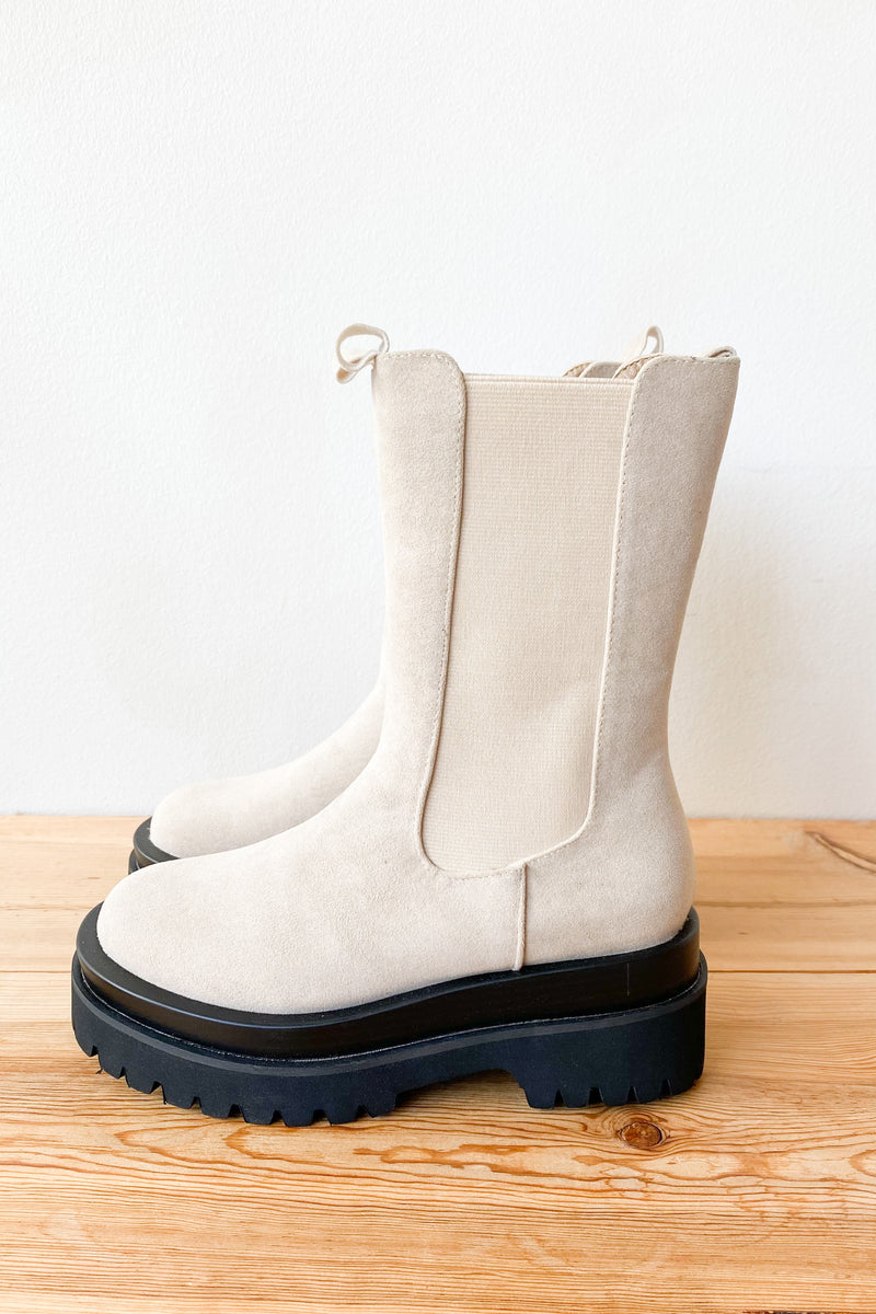 mode, willow suede combat boots
