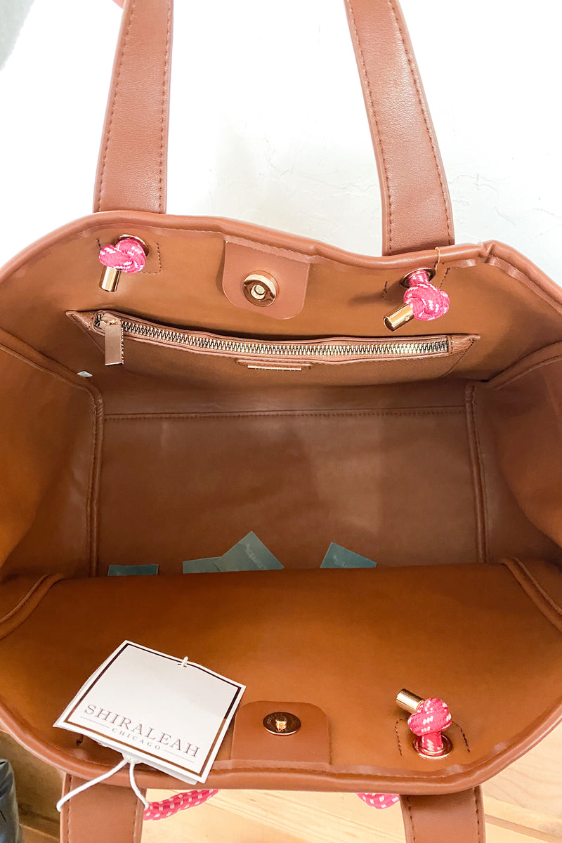 mode, stanton tote, hazelnut