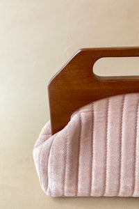 mode, evan handle clutch, blush