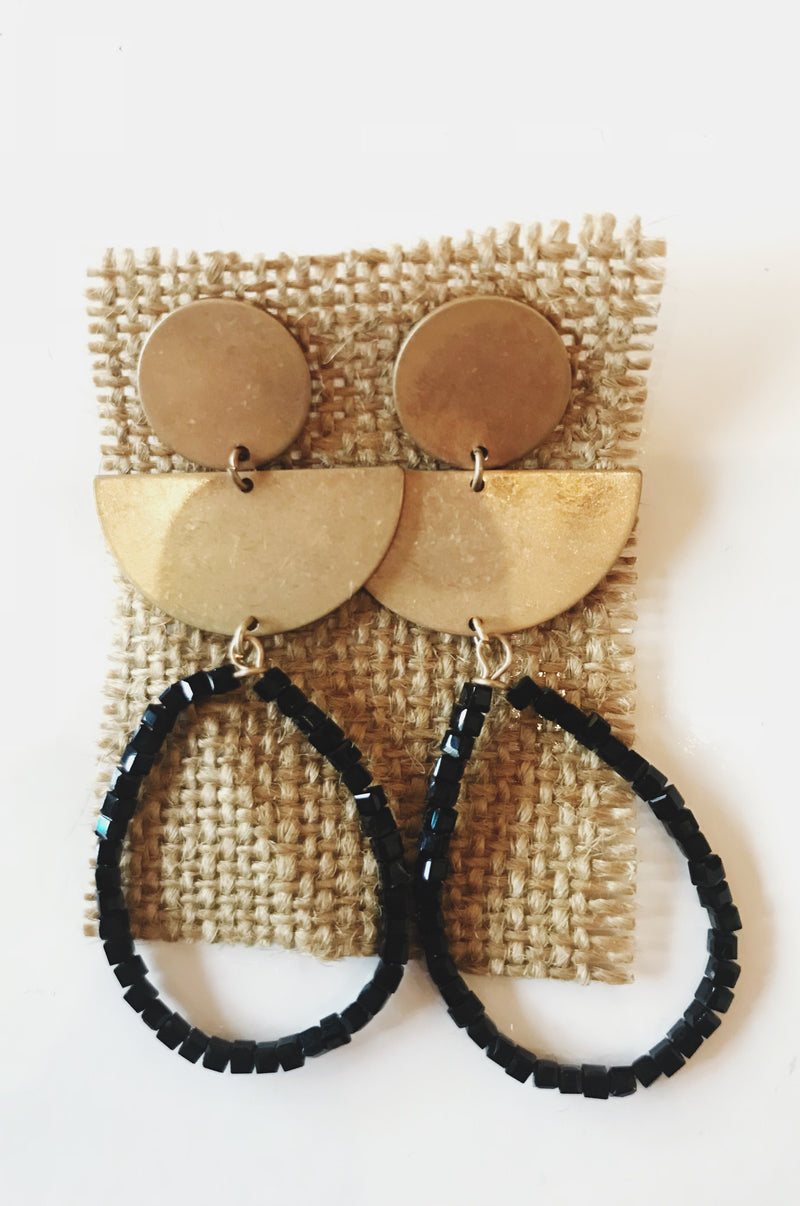 mode, geo glam earring