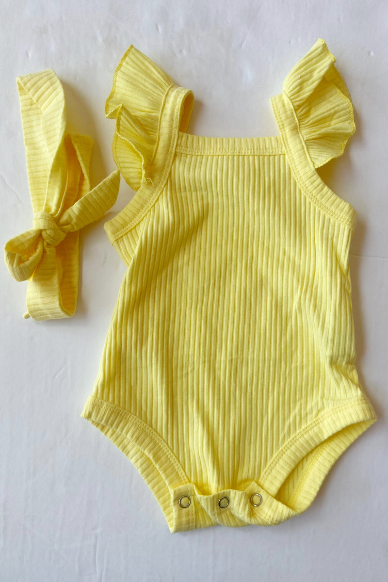 mode, ribbed ruffle set