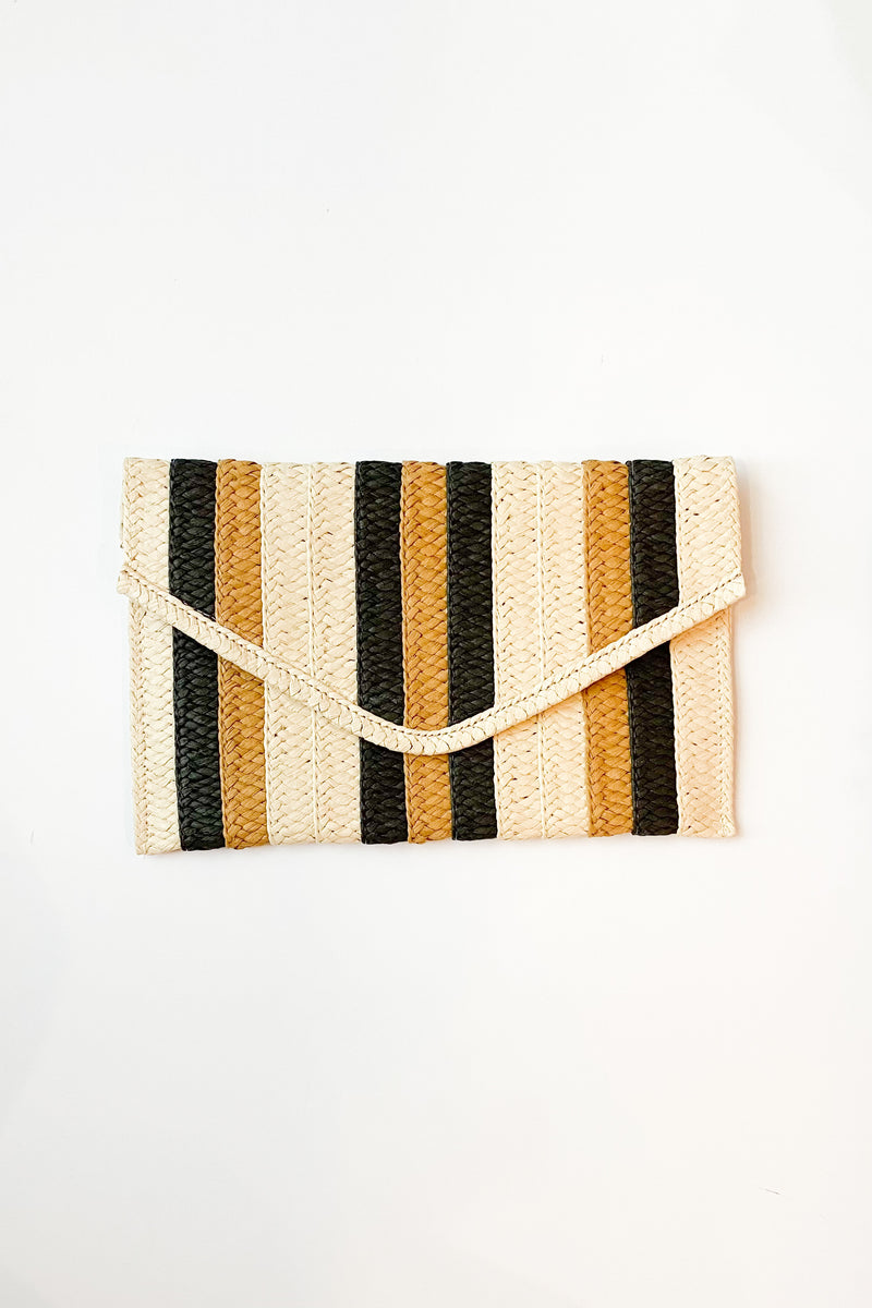 mode, beltran clutch, black multi
