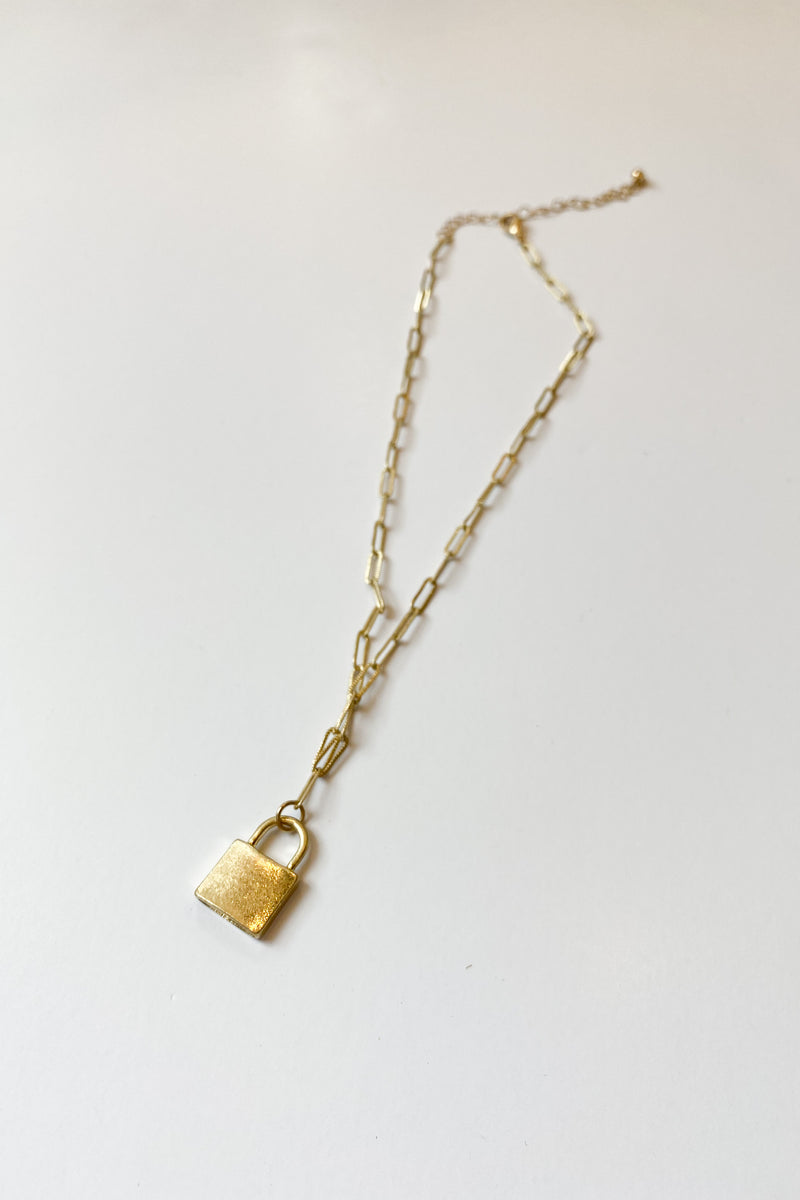 mode, lock and key necklace