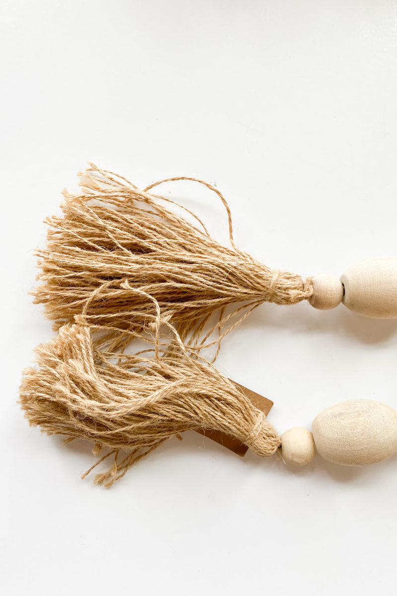 mode, mango wood tassel garland