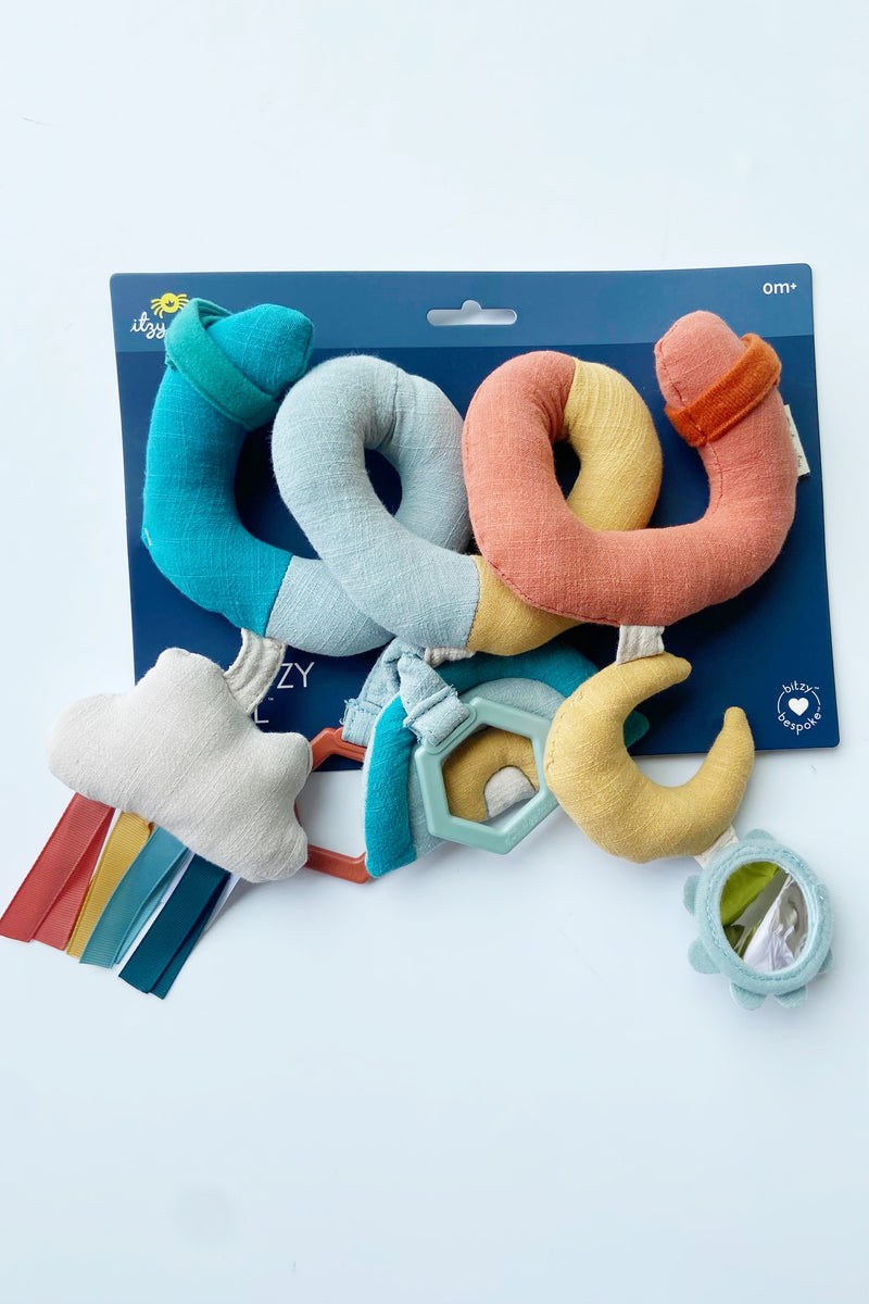 baby car seat activity toy rainbow