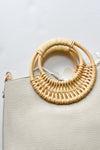 mode, woven handle bag