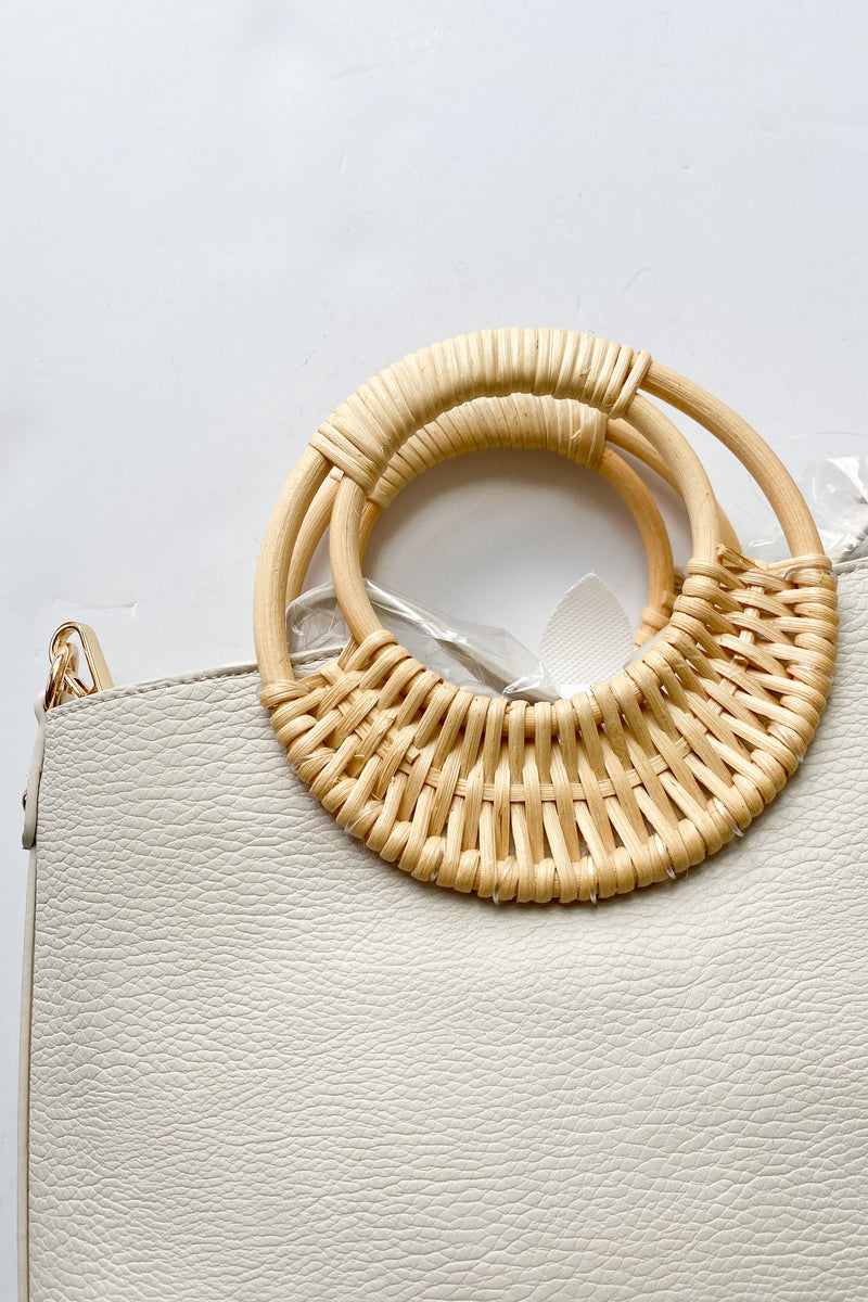 mode, woven handle bag