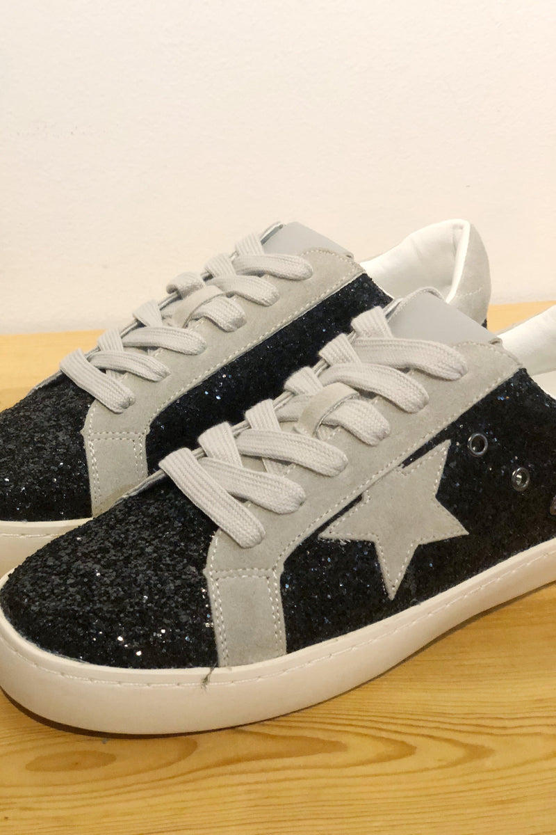 mode, clap along glitter sneaker
