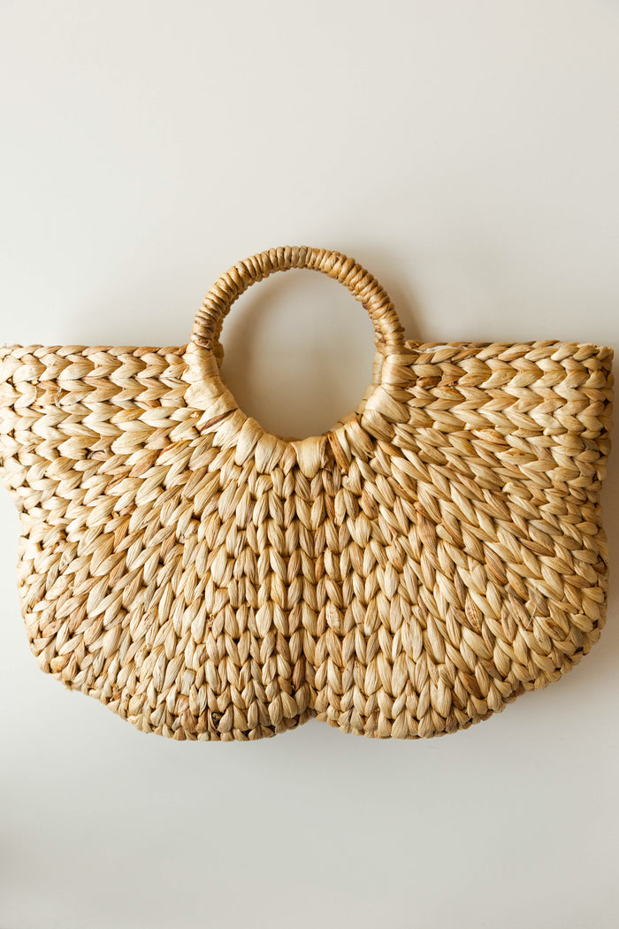 mode, waitin' on you straw bag
