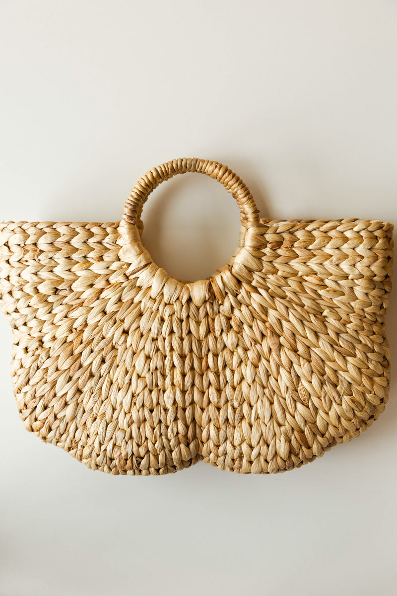 mode, waitin' on you straw bag