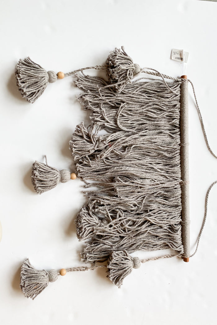 mode, cotton wall hang with beads