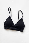 mode, deep v ribbed bralette