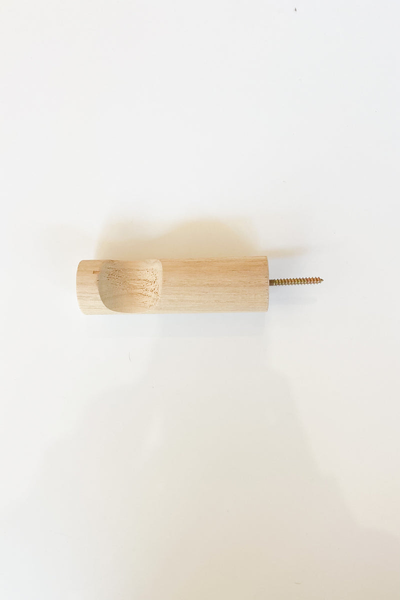 large paulownia wood wall hook