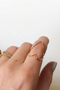 mode, open heart ring